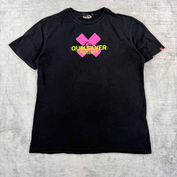 Quiksilver Other - Quiksilver Shirt Mens XL Black Auckland New Zealand Neon Graphic Y2K Surf